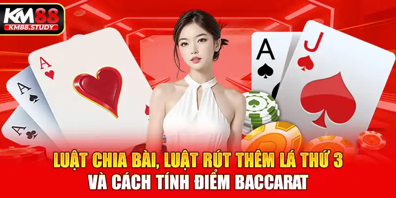 Luật chia bài, luật rút thêm lá thứ 3 và cách tính điểm Baccarat